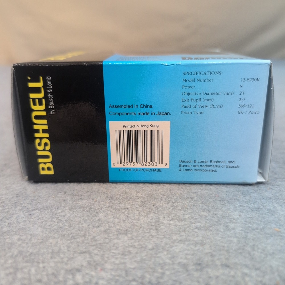 Bushnell Banner Compact Binoculars 8x23mm Black Porro Prism 13-8230K Bausch Lomb - Picture 4 of 4